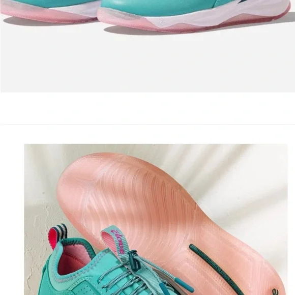 Pink and Green Sneakers with Minimalist Design - Picture 5 of 5